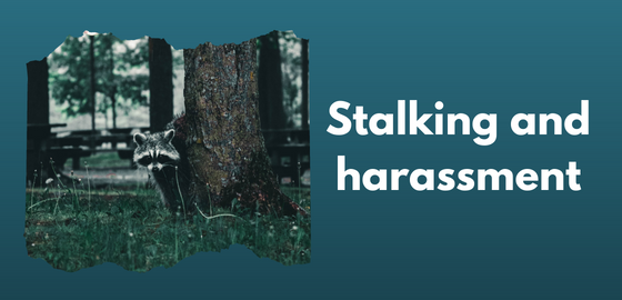 support for victims of stalking and harassment banner